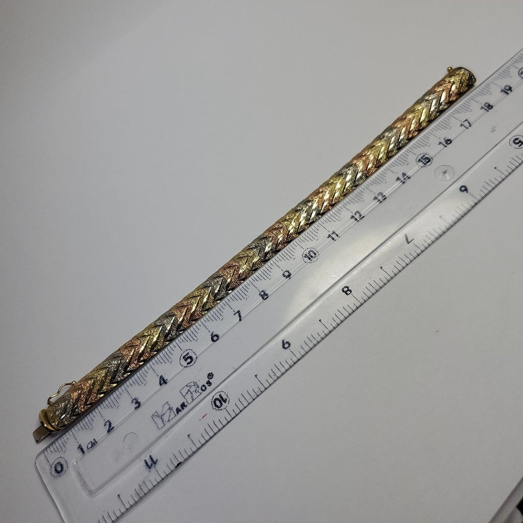 PULSERA ORO COMBINADO 14 K 19,70 GRMS (SEMINUEVO)