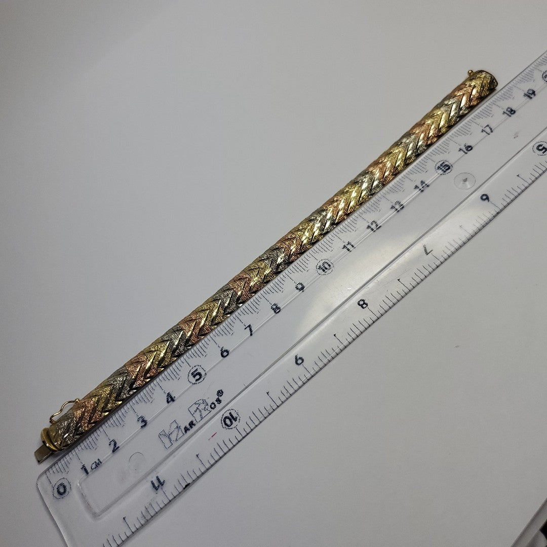 PULSERA ORO COMBINADO 14 K 19,70 GRMS (SEMINUEVO)
