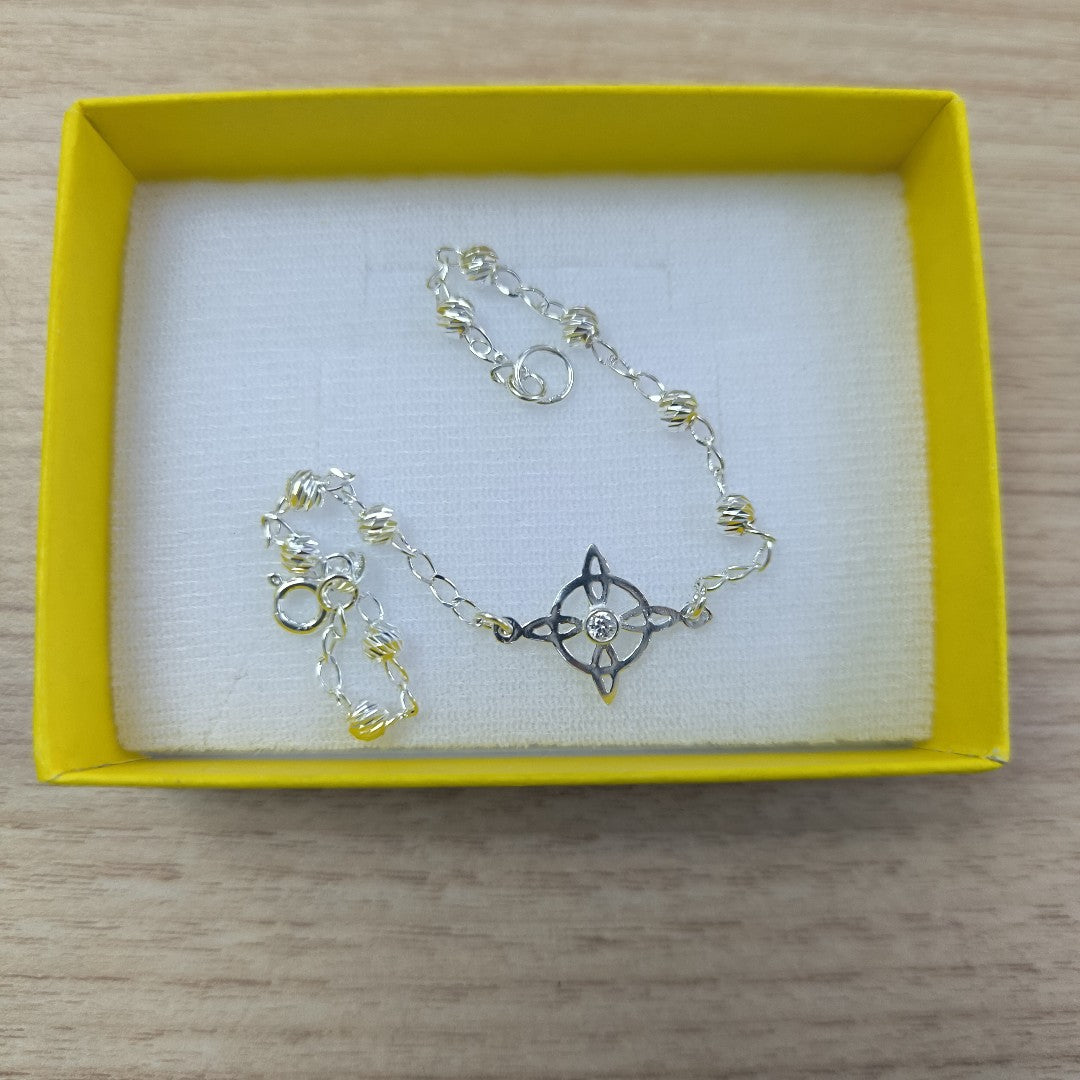 PULSERA TEJIDO ESPECIAL PLATA .925 18 CM 2.9 GR (NUEVO)