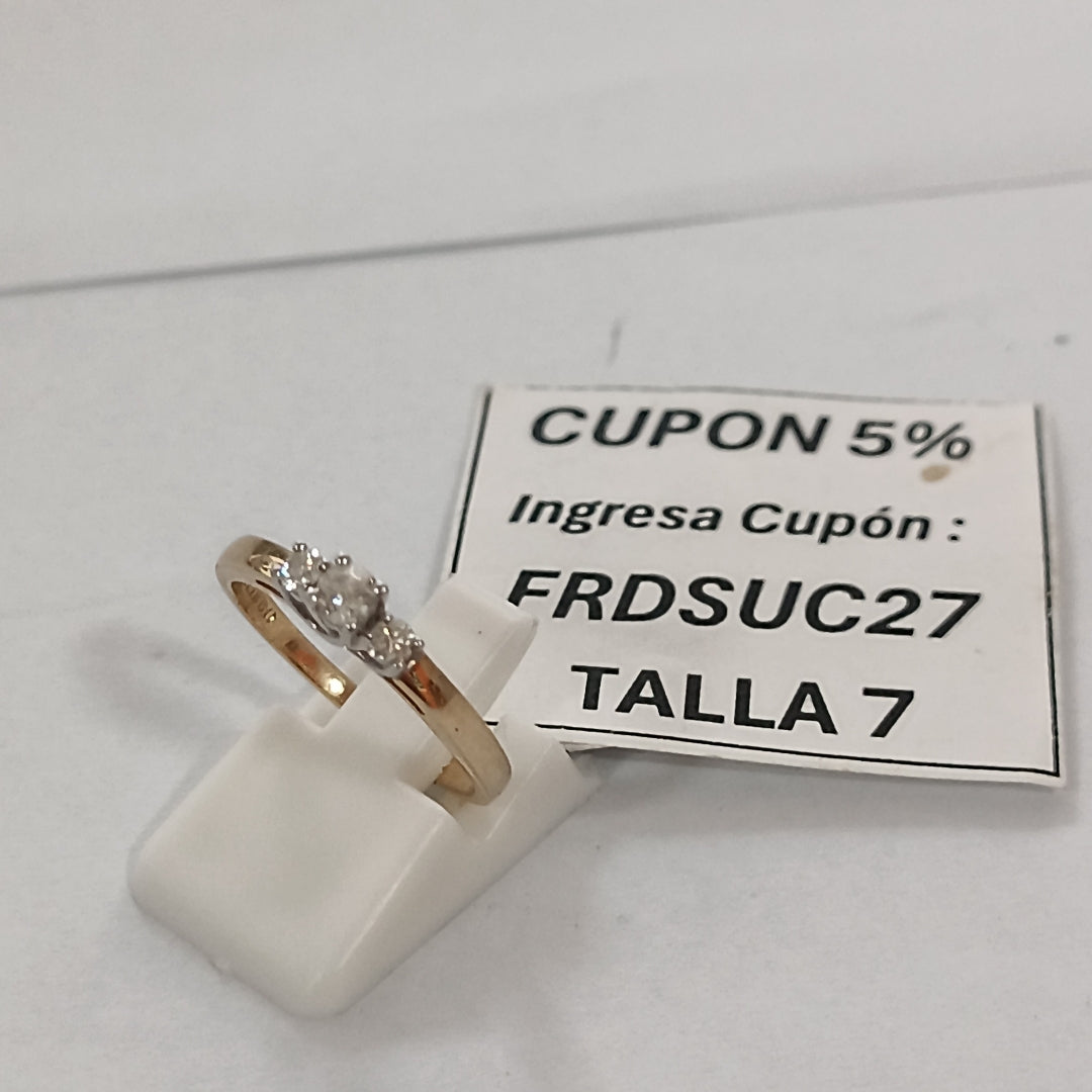 ANILLO ORO,RODIADO 14 K 2,40 GRMS (SEMINUEVO)