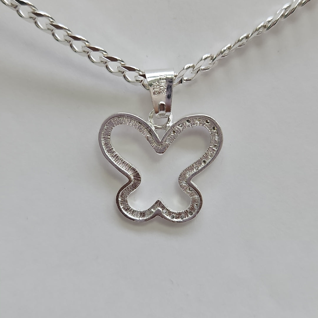 DIJE MARIPOSA C/CIRCONIAS PLATA .925 2.4 GR (NUEVO)