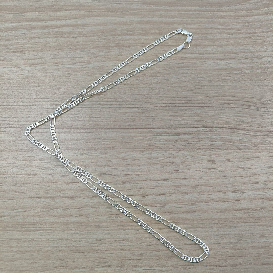 CADENA TEJIDO MARINERO PLATA .925 55 CM 7.9 GR (NUEVO)