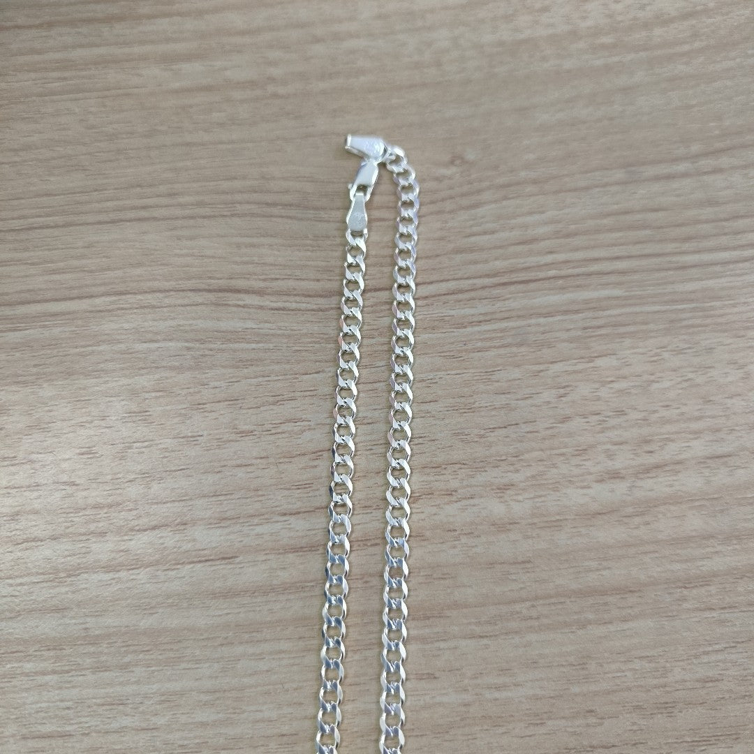 CADENA TEJIDO BARBADO PLATA .925 55 CM 12.9 GR (NUEVO)