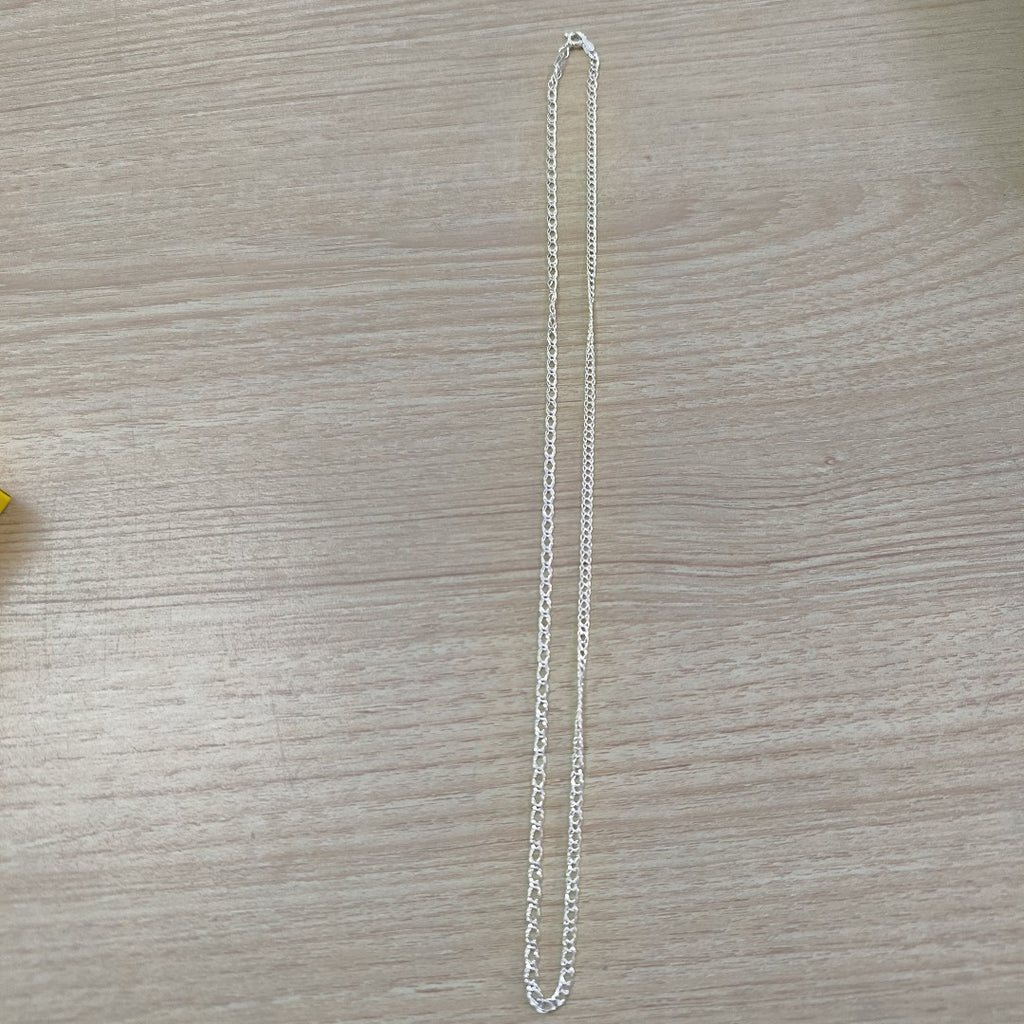 CADENA TEJIDO ESLABONES PLATA .925 55 CM 3.8 GR (NUEVO)