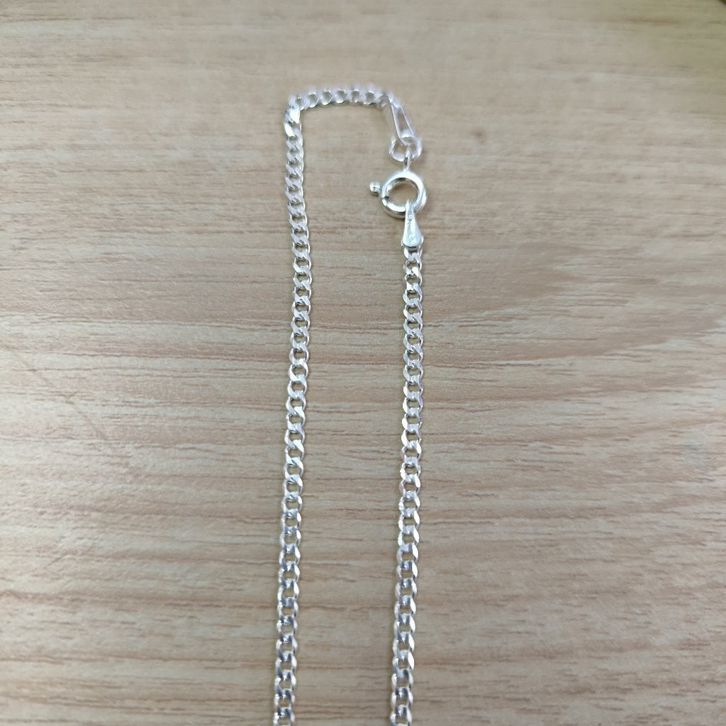 CADENA TEJIDO BARBADO PLATA .925 55 CM 5.4 GR (NUEVO)