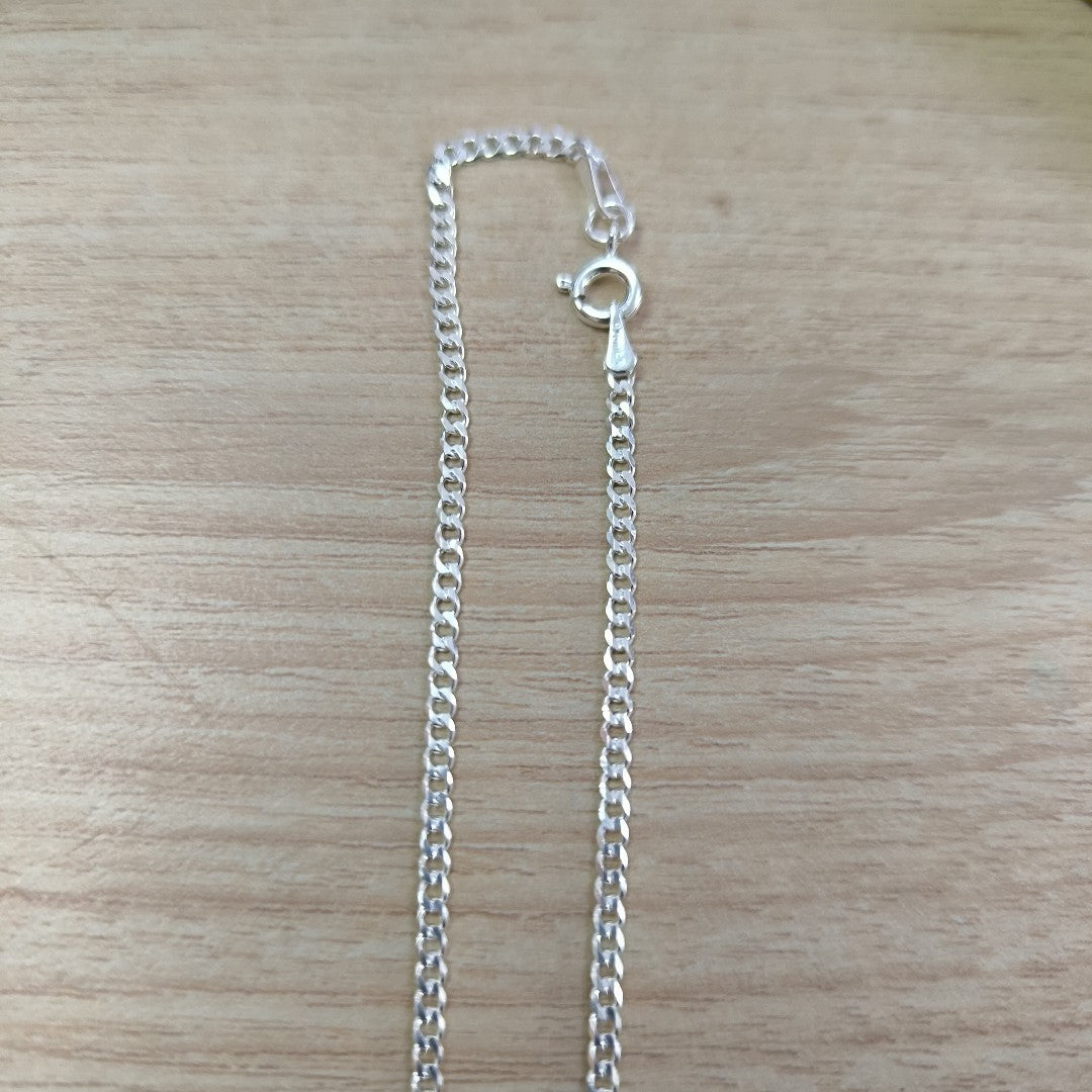 CADENA TEJIDO BARBADO PLATA .925 55 CM 5.4 GR (NUEVO)