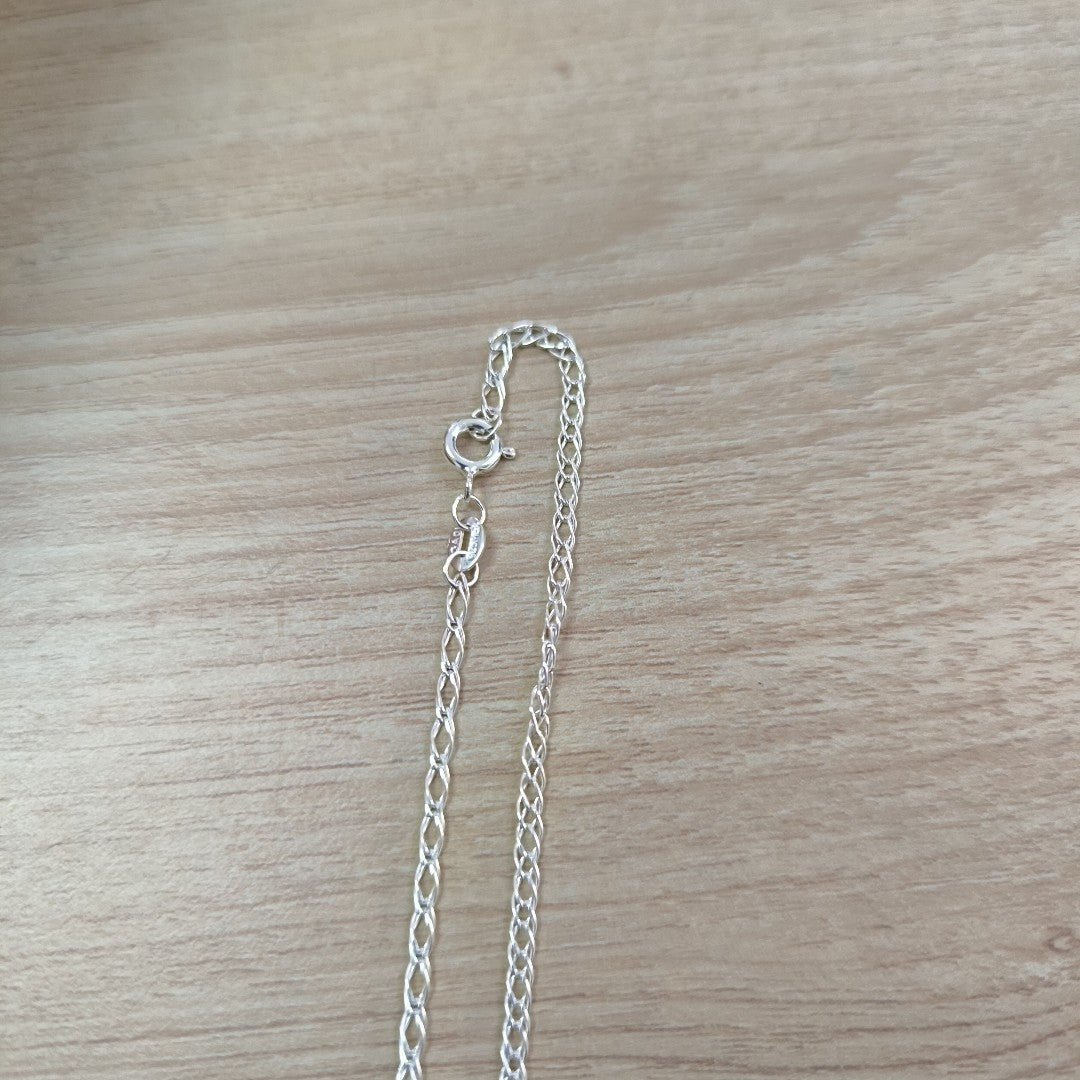 CADENA TEJIDO ESLABONES PLATA .925 50 CM 3.5 GR (NUEVO)