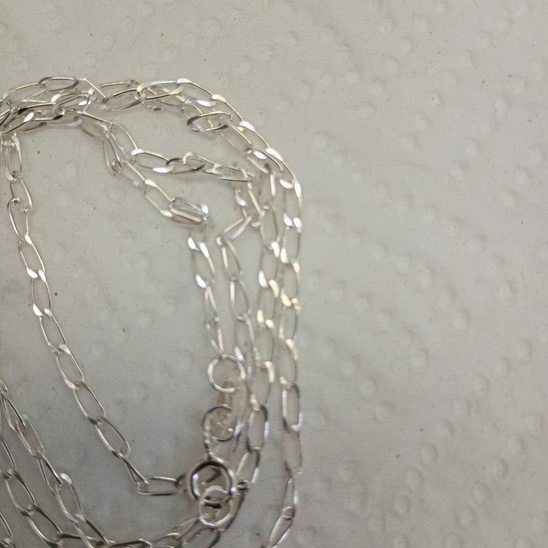 CADENA TEJIDO ESLABONES PLATA .925 55 CM 2.9 GR (NUEVO)