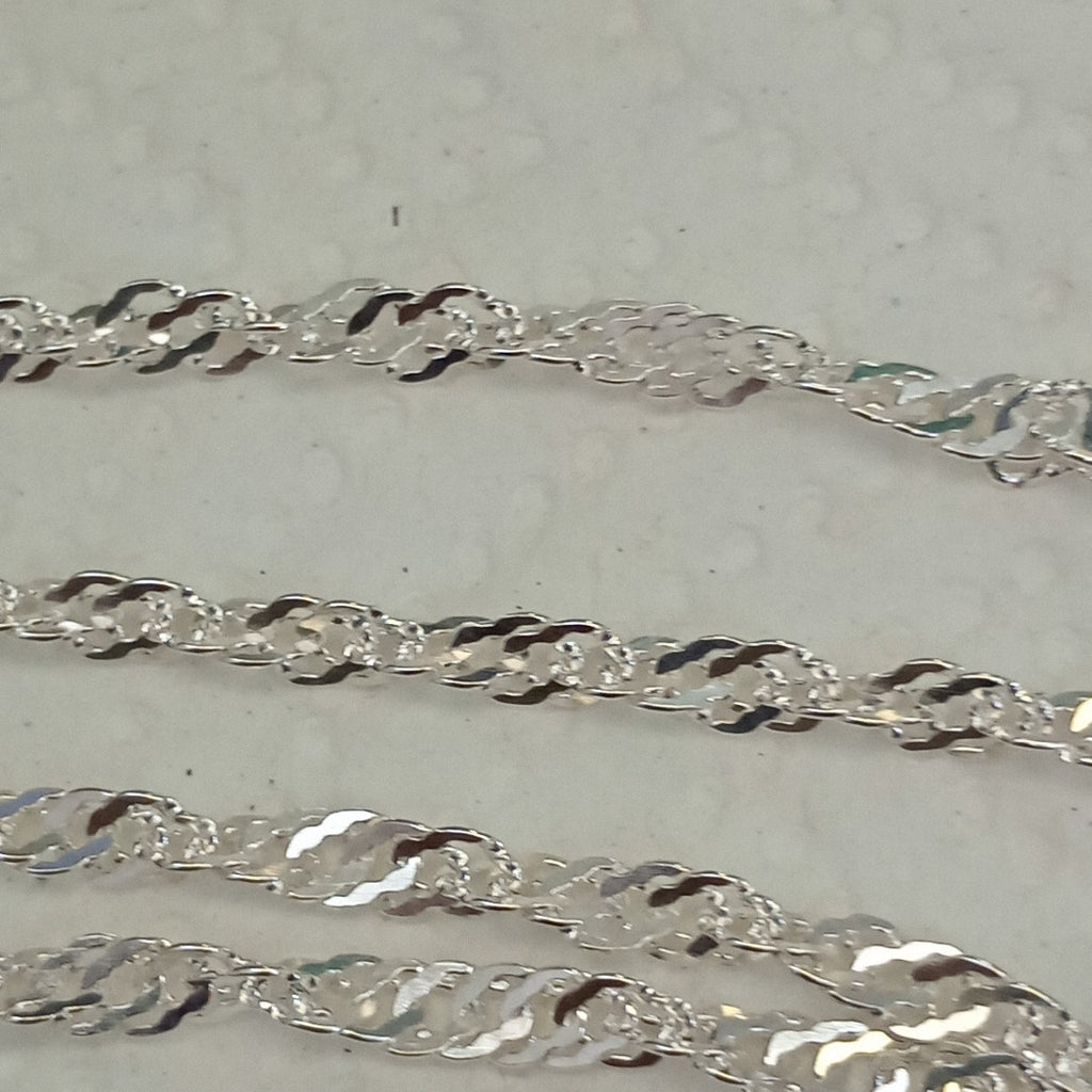 CADENA TEJIDO MEDIO TORZAL PLATA .925 55 CM 5.4 GR (NUEVO)