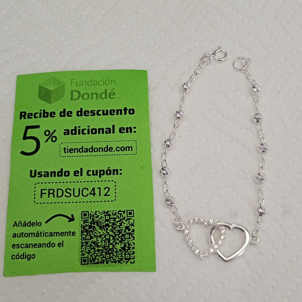 PULSERA TEJIDO TEJIDO ESPECIAL PLATA .925 18 CM 4.1 GR (NUEVO)