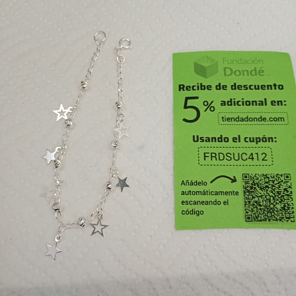PULSERA TEJIDO ESPECIAL PLATA .925 18 CM 3.1 GR (NUEVO)