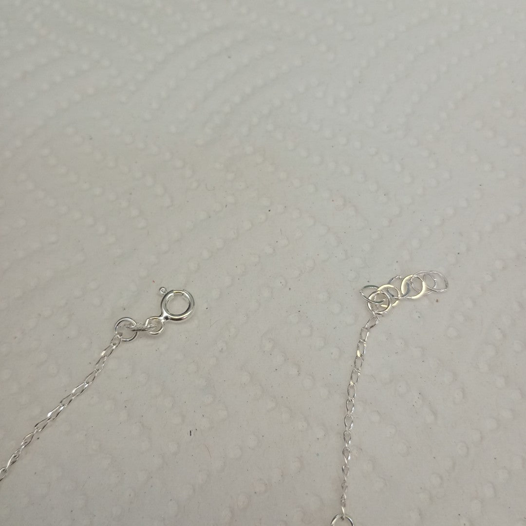 PULSERA TEJIDO LLAVE PLATA .925 18 CM 2.4 GR (NUEVO)