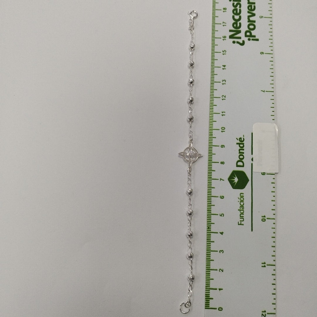 PULSERA TEJIDO ESPECIAL PLATA .925 18 CM 2.8 GR (NUEVO)