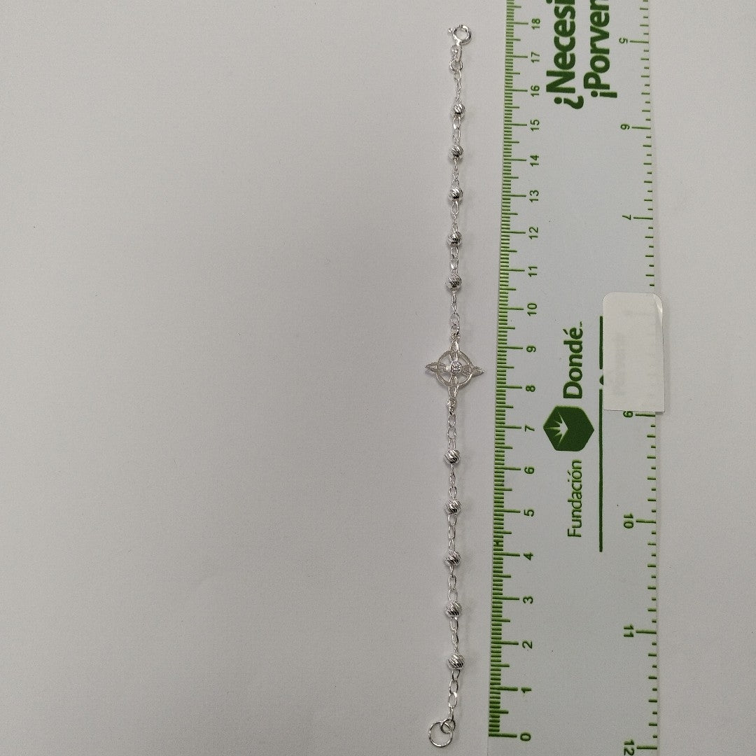PULSERA TEJIDO ESPECIAL PLATA .925 18 CM 2.8 GR (NUEVO)