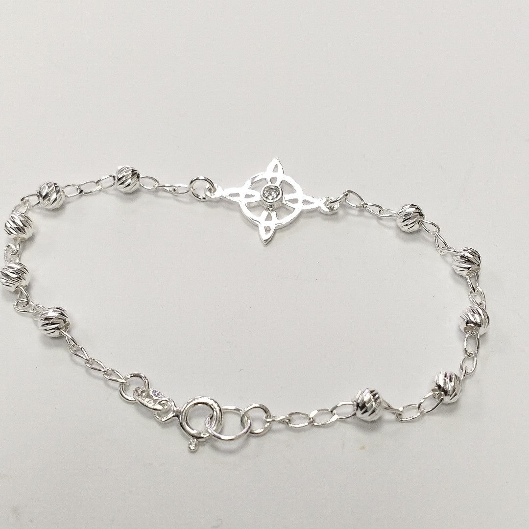 PULSERA TEJIDO ESPECIAL PLATA .925 18 CM 2.8 GR (NUEVO)