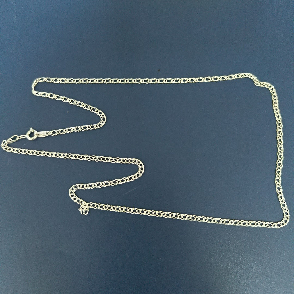 CADENA TEJIDO ESLABONES PLATA .925 55 CM 3.8 GR (NUEVO)