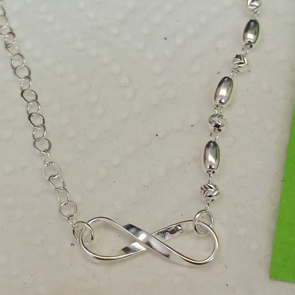 PULSERA TEJIDO INFINITO PLATA .925 18 CM 2.3 GR (NUEVO)
