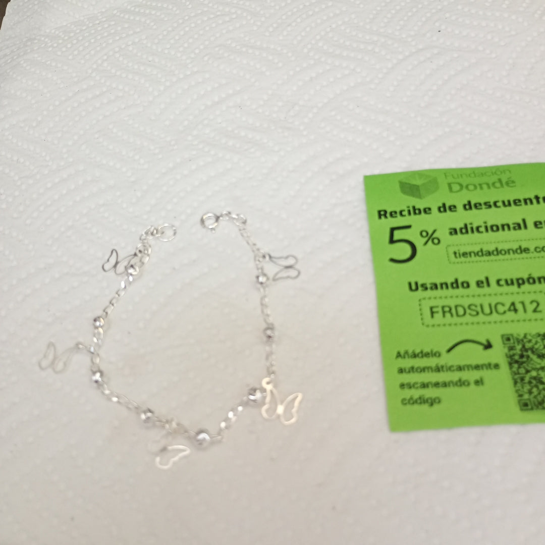 PULSERA TEJIDO ESPECIAL PLATA .925 18 CM 2.9 GR (NUEVO)