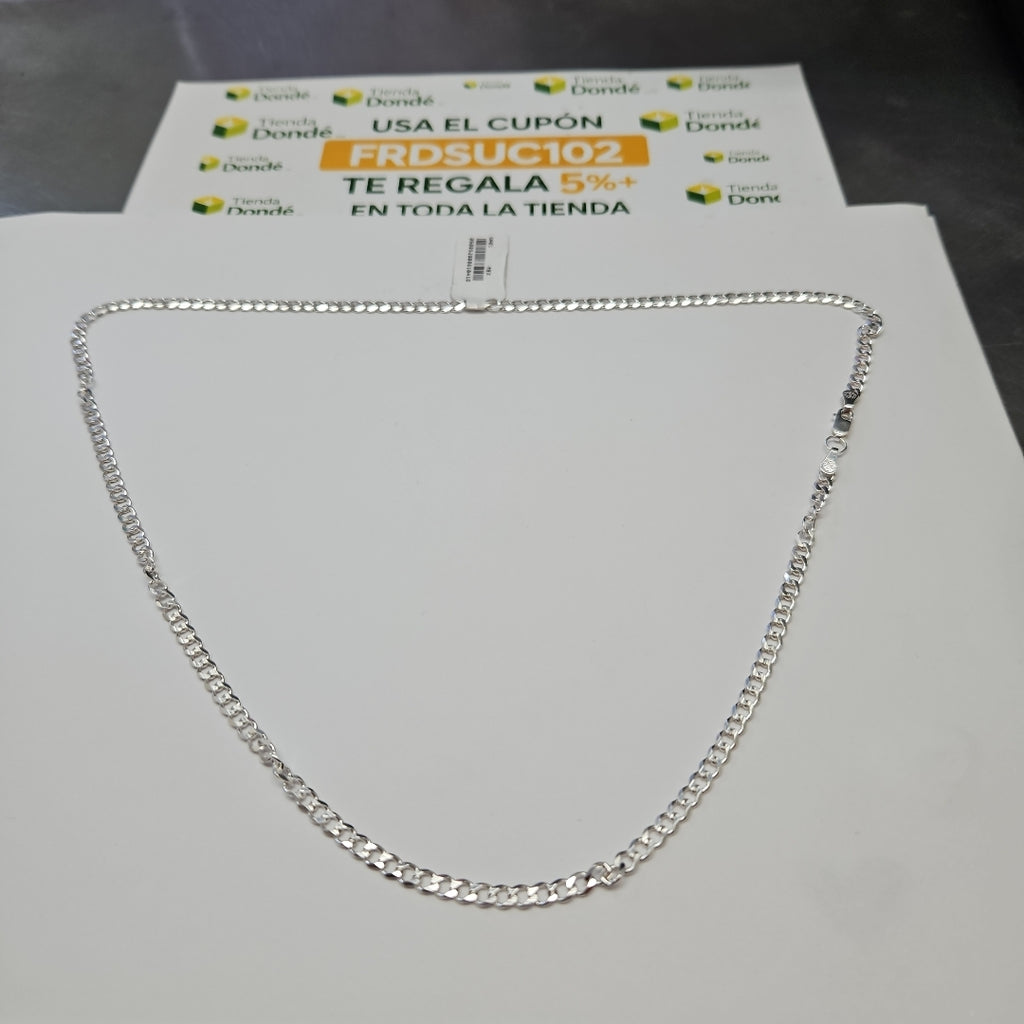CADENA TEJIDO BARBADO PLATA .925 60 CM 12.8 GR (NUEVO)
