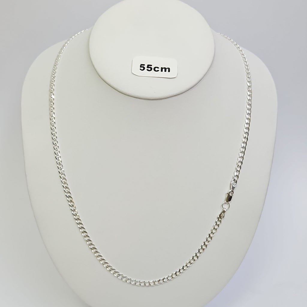 CADENA TEJIDO BARBADO PLATA .925 55 CM 12.8 GR (NUEVO)
