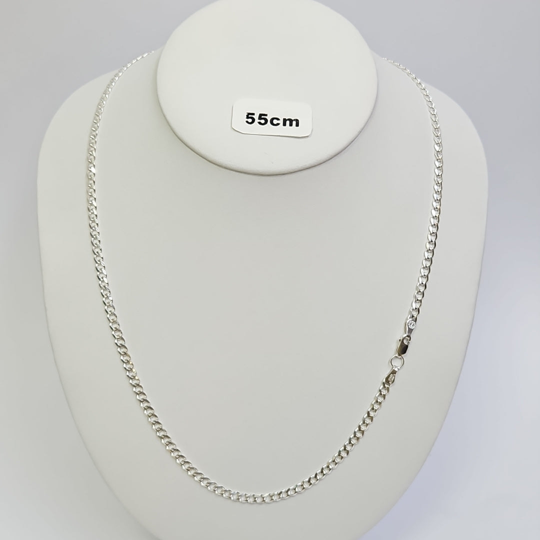 CADENA TEJIDO BARBADO PLATA .925 55 CM 12.8 GR (NUEVO)