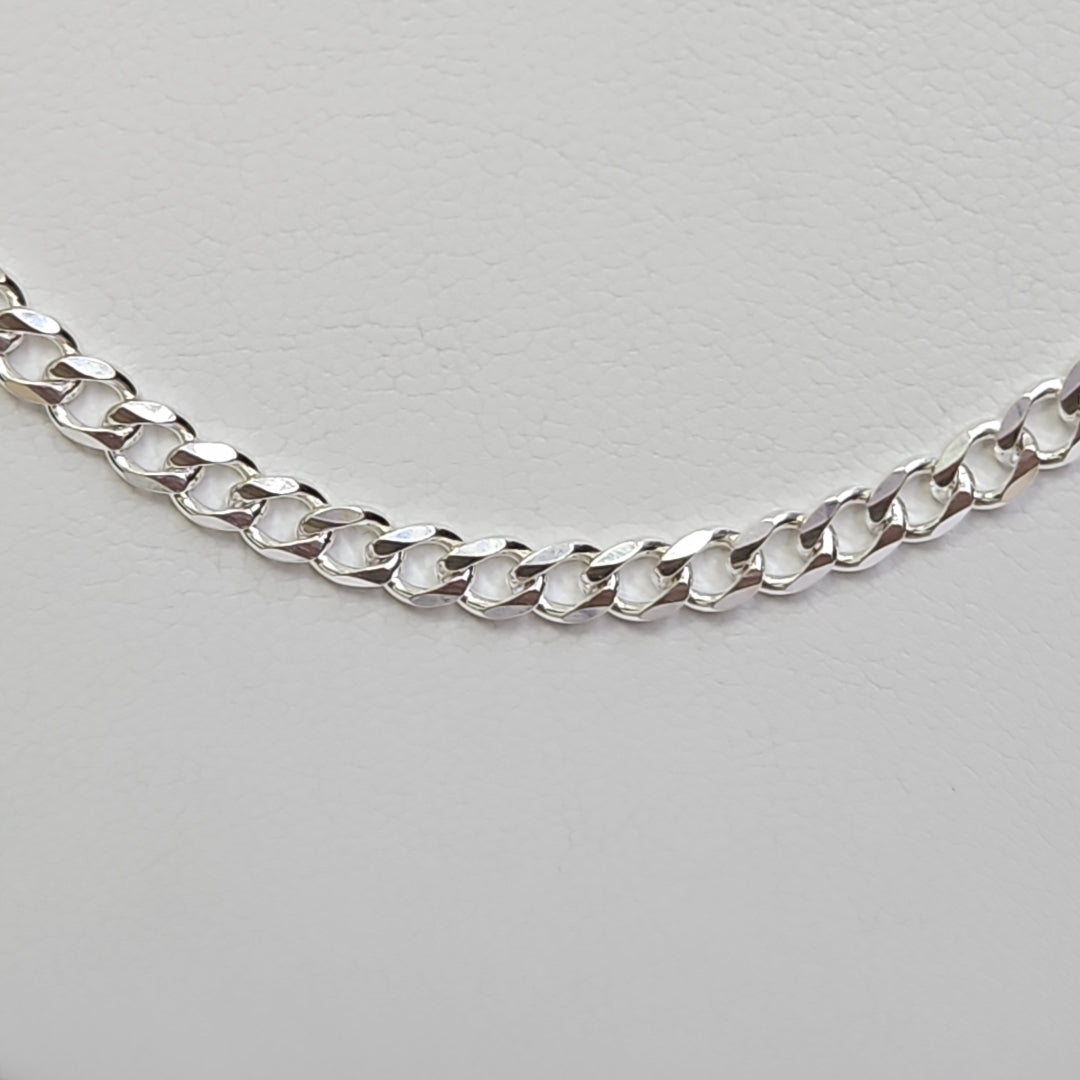 CADENA TEJIDO BARBADO PLATA .925 60 CM 14 GR (NUEVO)