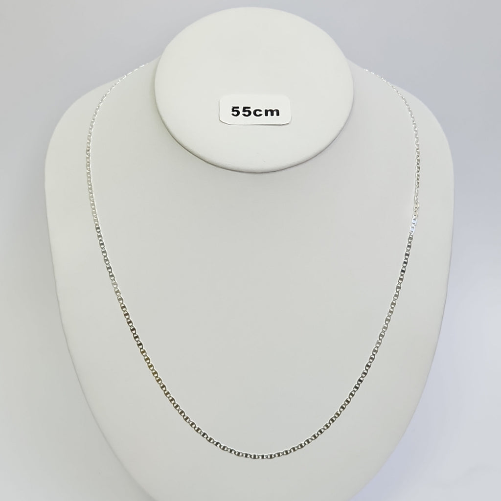 CADENA TEJIDO GUCHI PLATA .925 55 CM 3.6 GR (NUEVO)
