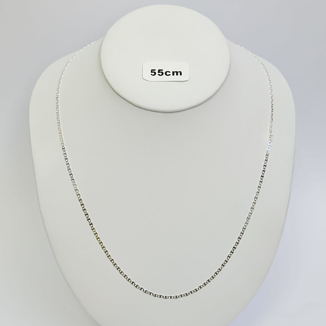 CADENA TEJIDO GUCHI PLATA .925 55 CM 3.6 GR (NUEVO)