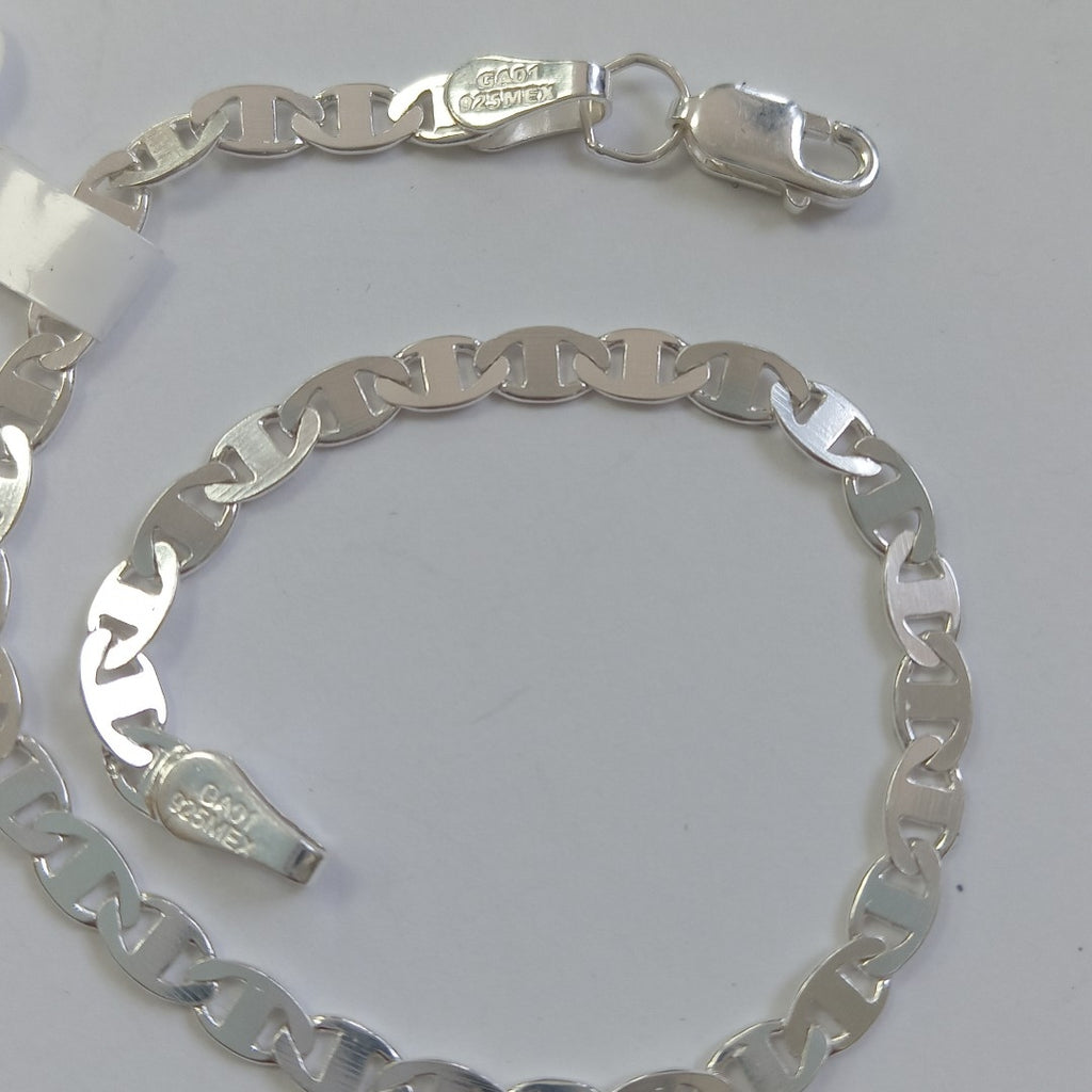 PULSERA TEJIDO GUCHI PLATA .925 18 CM 3.5 GR (NUEVO)