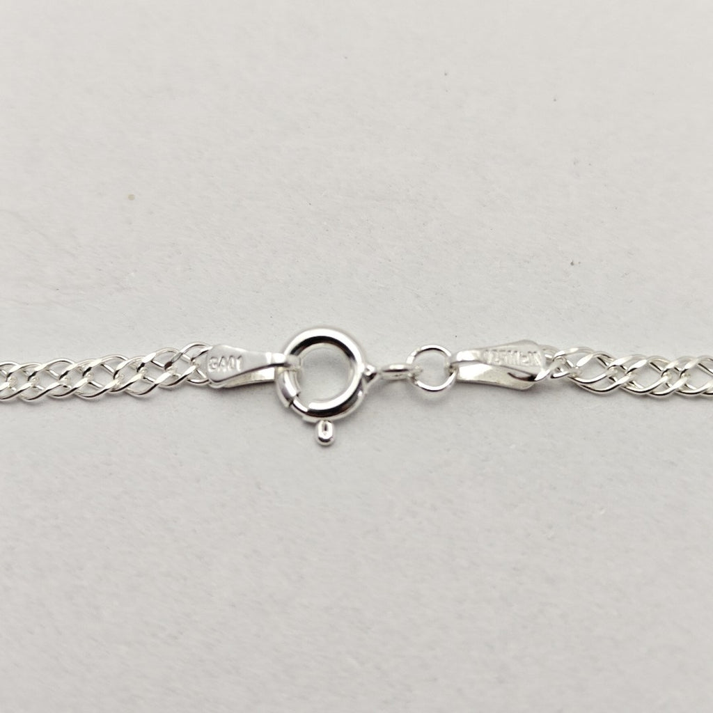 CADENA TEJIDO ESLABONES PLATA .925 55 CM 4.2 GR (NUEVO)