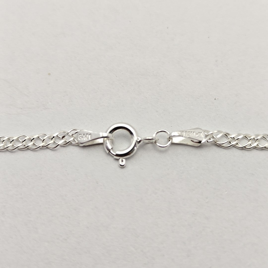 CADENA TEJIDO ESLABONES PLATA .925 55 CM 4.2 GR (NUEVO)