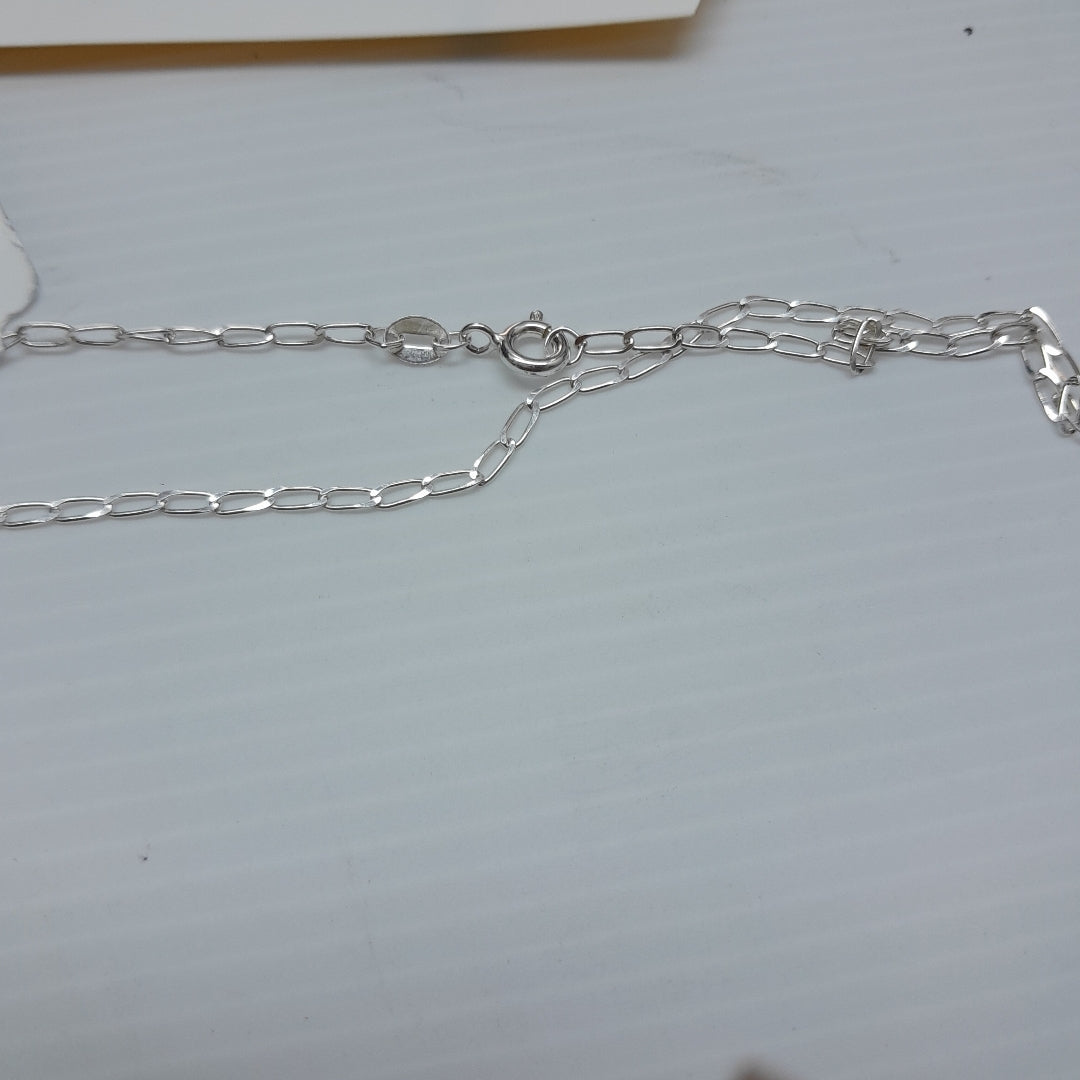 CADENA TEJIDO ESLABONES PLATA .925 60 CM 3.1 GR (NUEVO)