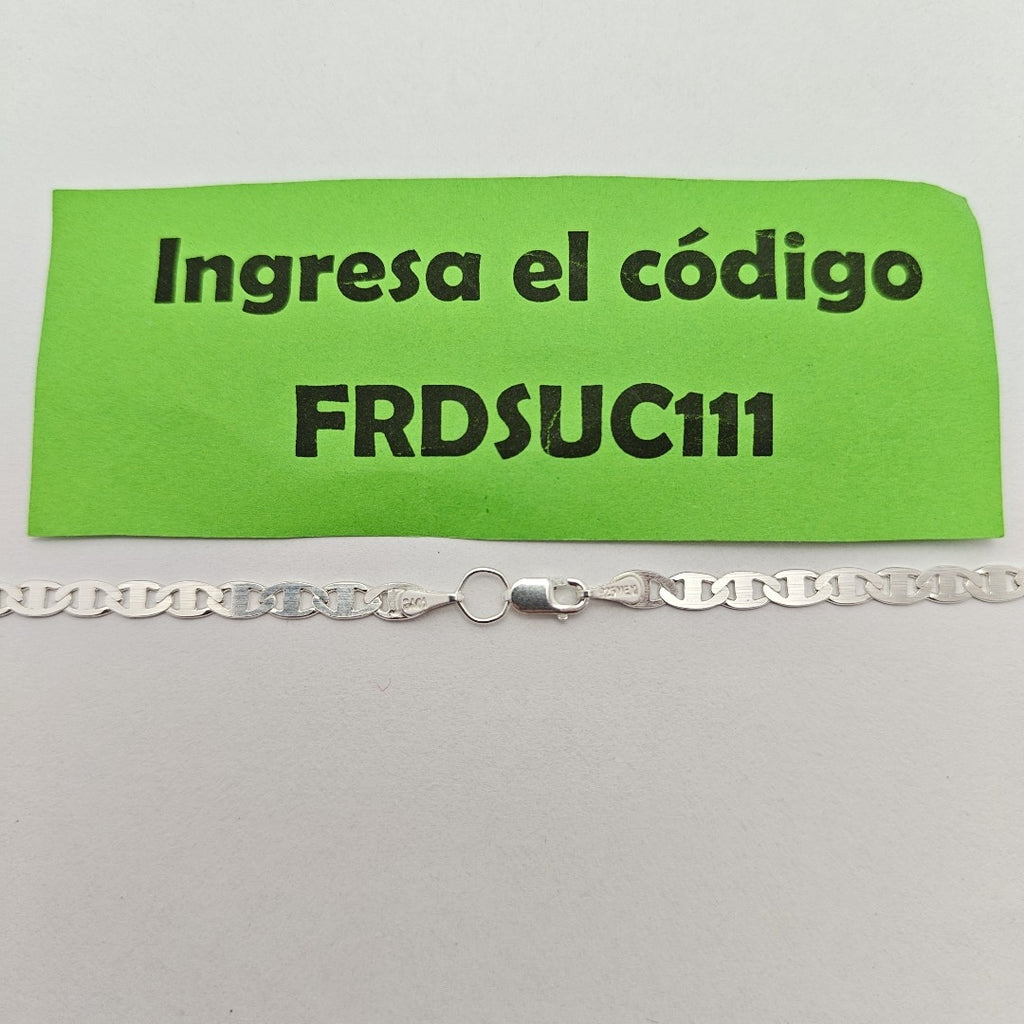 CADENA TEJIDO GUCHI PLATA .925 60 CM 9 GR (NUEVO)