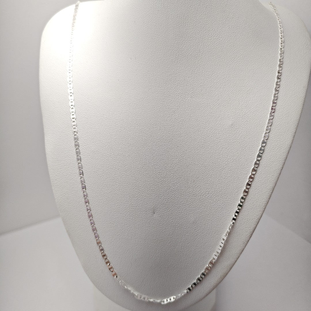 CADENA TEJIDO ESPEJO PLATA .925 55 CM 4 GR (NUEVO)