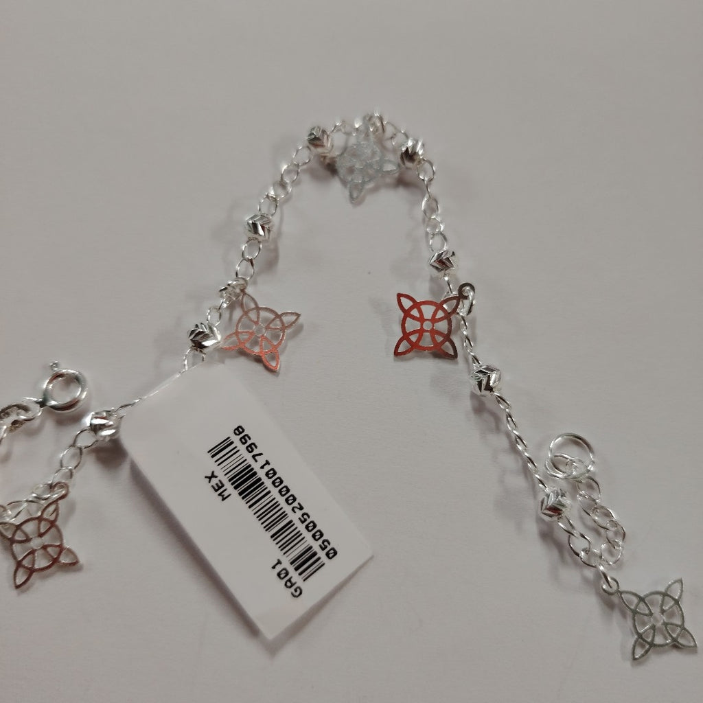 PULSERA TEJIDO ESPECIAL PLATA .925 18 CM 3.2 GR (NUEVO)