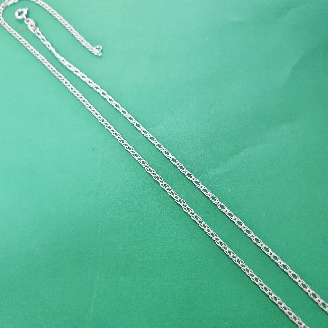 CADENA TEJIDO ESLABONES PLATA .925 50 CM 3.5 GR (NUEVO)