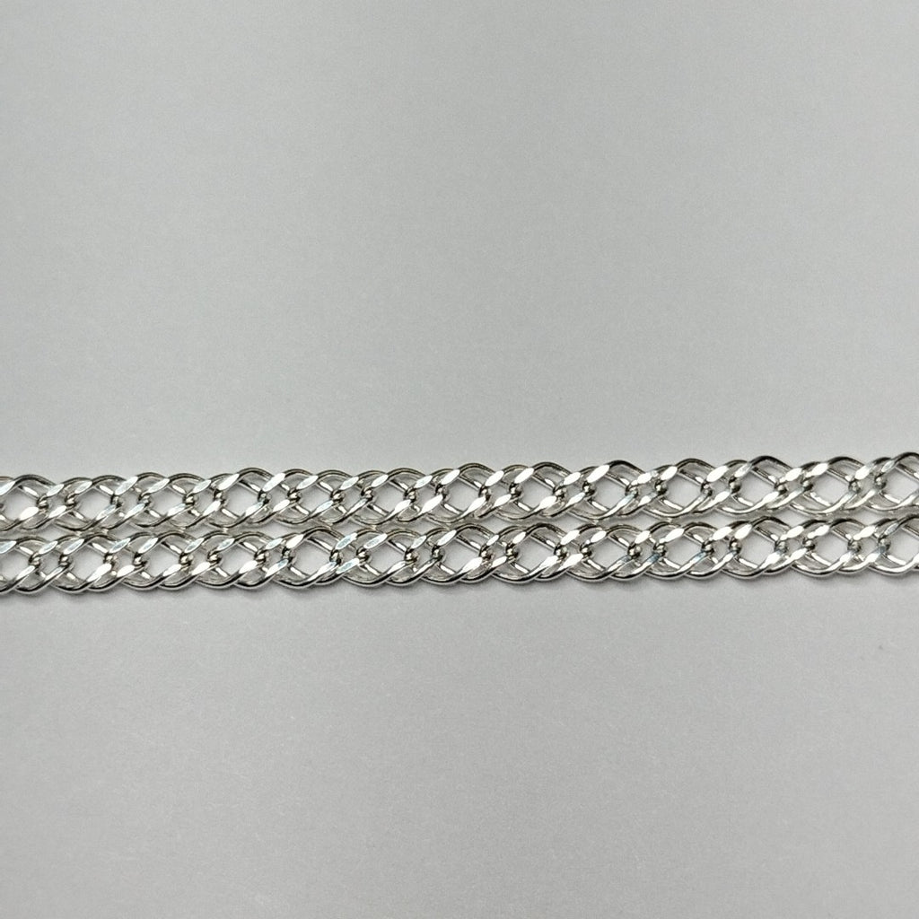 CADENA TEJIDO ESLABONES PLATA .925 55 CM 4.1 GR (NUEVO)