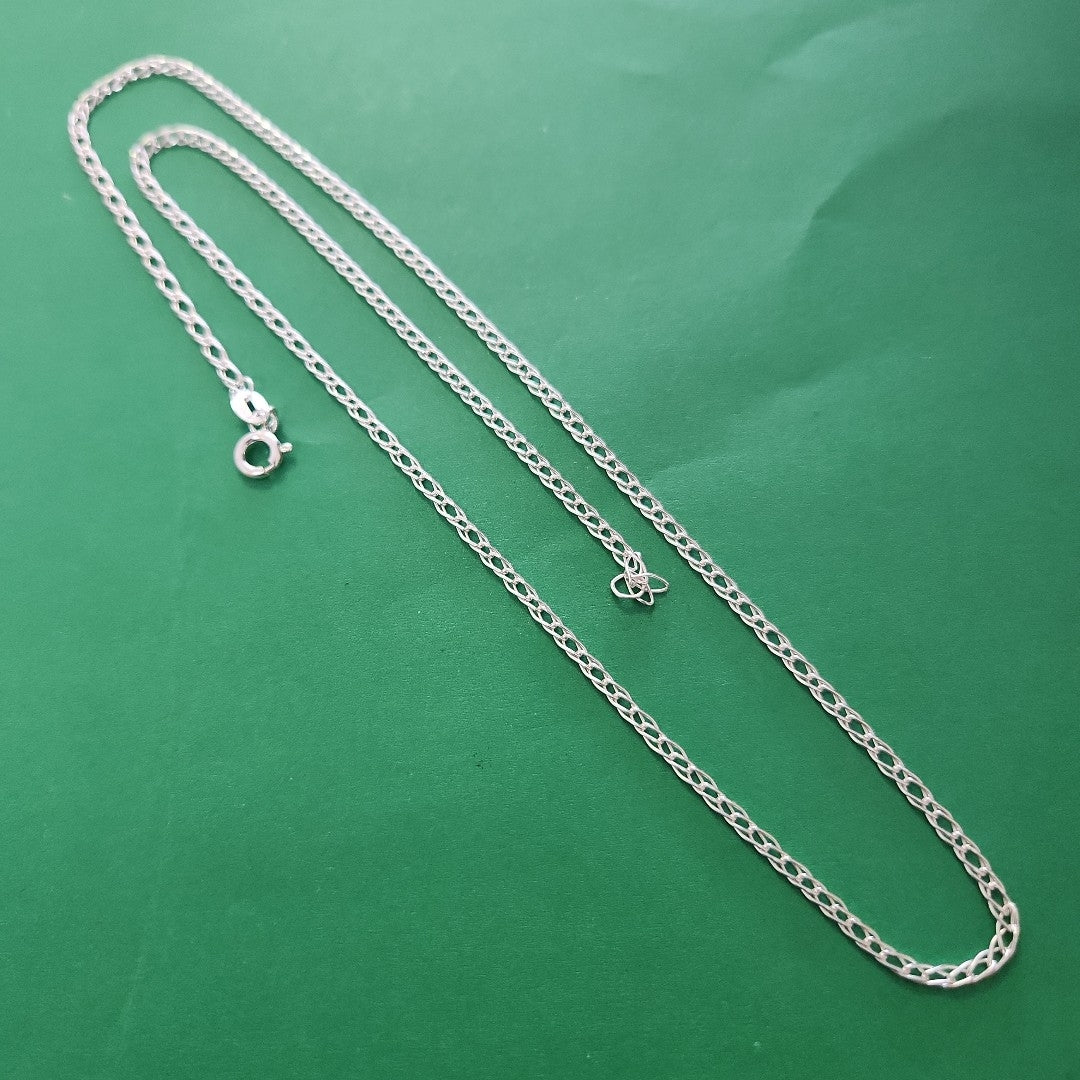 CADENA TEJIDO ESLABONES PLATA .925 50 CM 3.5 GR (NUEVO)