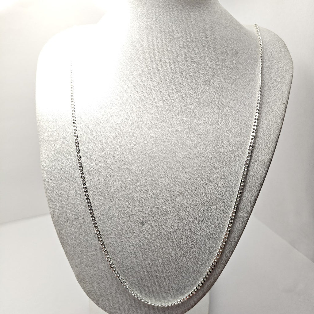 CADENA TEJIDO BARBADO PLATA .925 60 CM 5.8 GR (NUEVO)