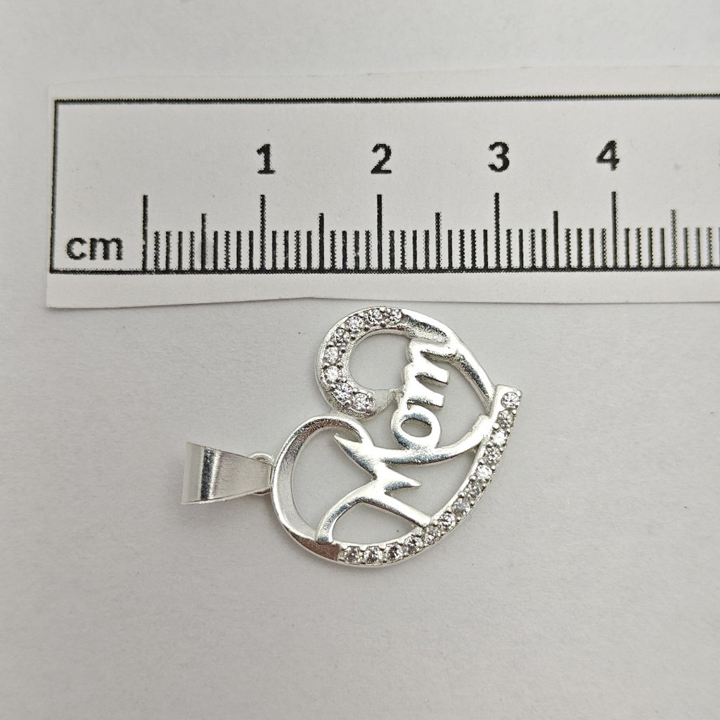 DIJE CORAZON C/CIRCONIAS PLATA .925 3.1 GR (NUEVO)