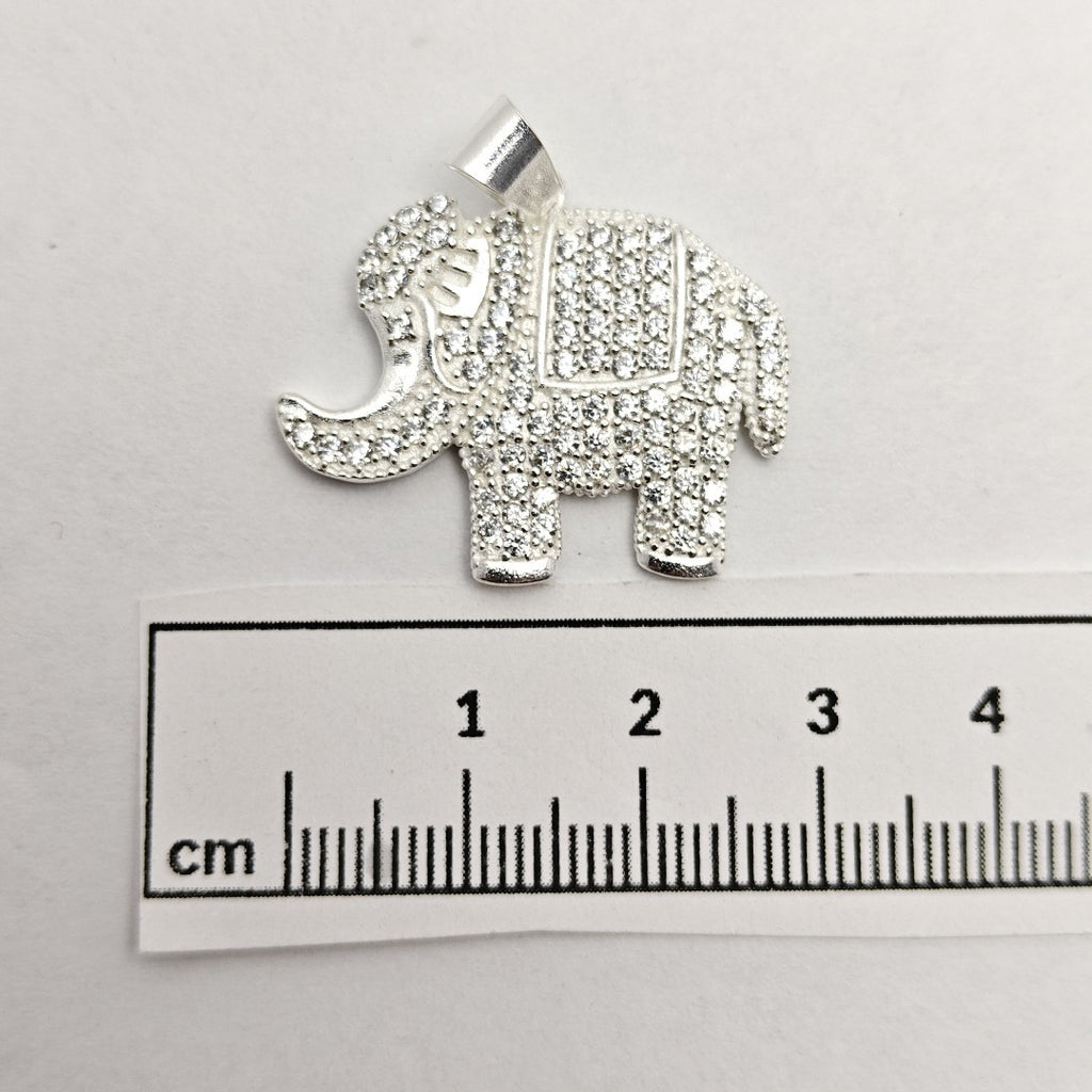 DIJE ELEFANTE C/CIRCONIAS PLATA .925 5.2 GR (NUEVO)