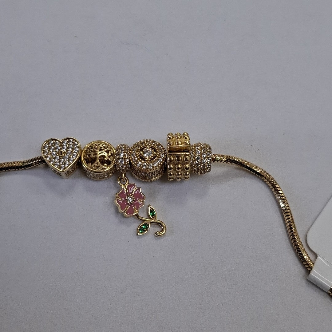 PULSERA CHARM ORO 14K 12.5 (NUEVO)
