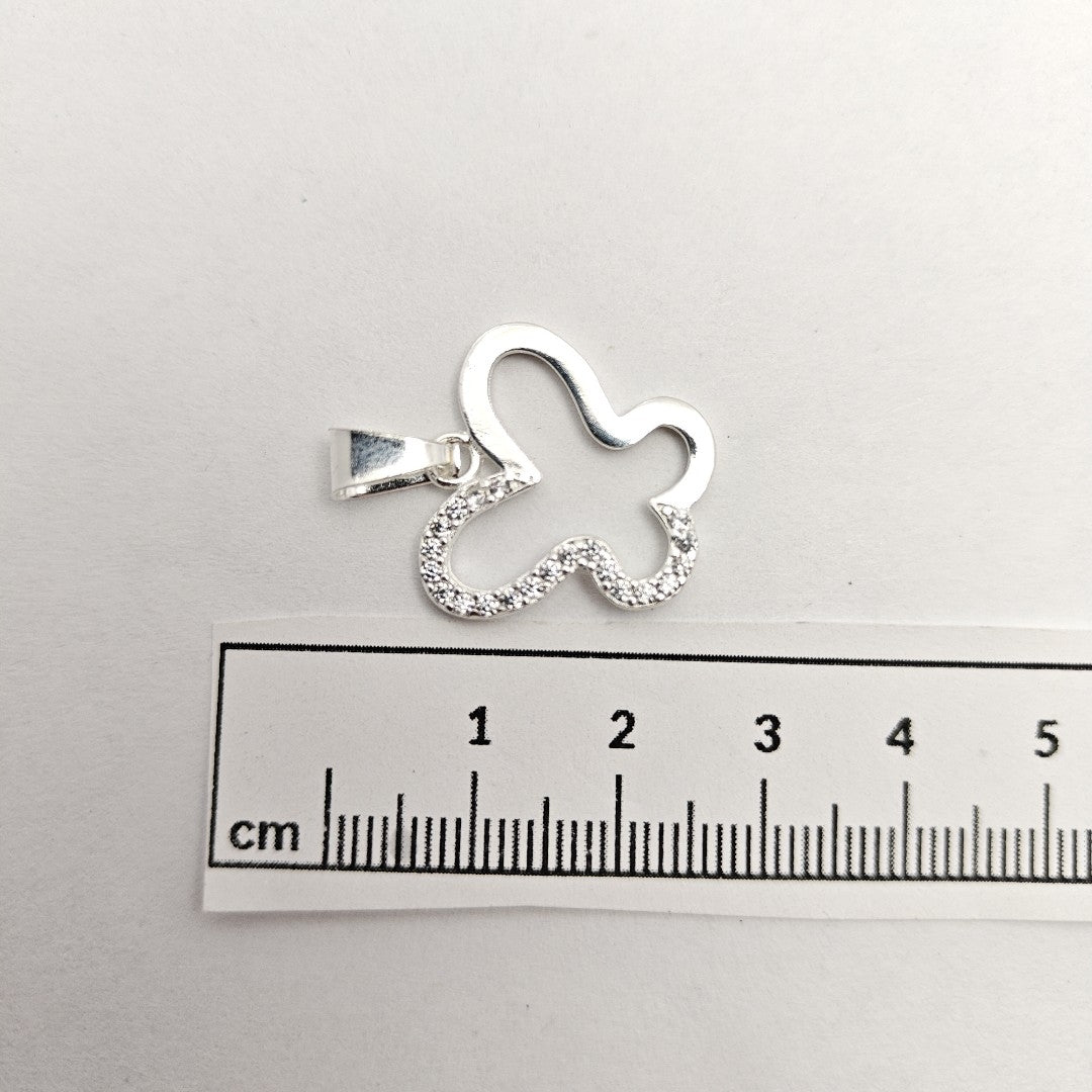 DIJE MARIPOSA C/CIRCONIAS PLATA .925 2.2 GR (NUEVO)