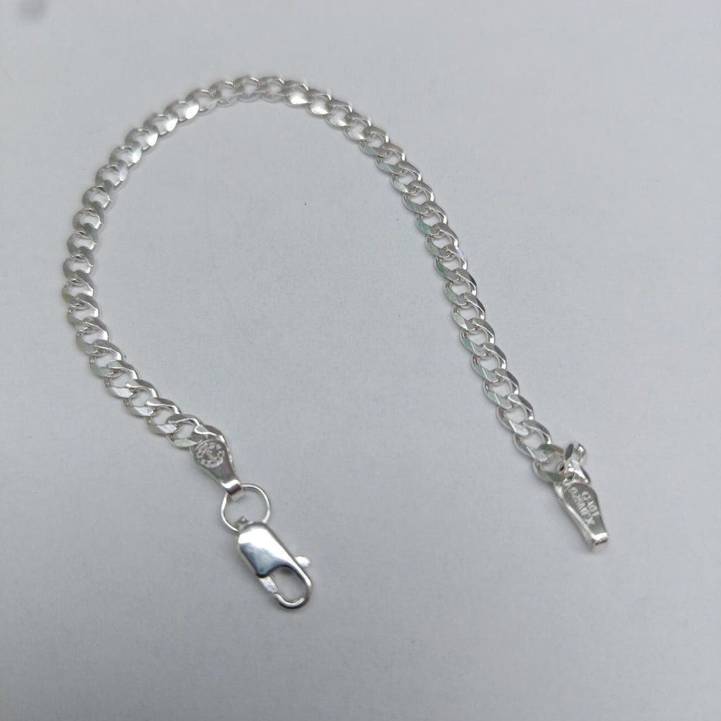 PULSERA TEJIDO BARBADA PLATA .925 16 CM 4.3 GR (NUEVO)
