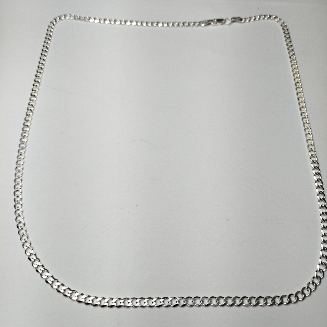 CADENA TEJIDO BARBADO PLATA .925 60 CM 12.9 GR (NUEVO)