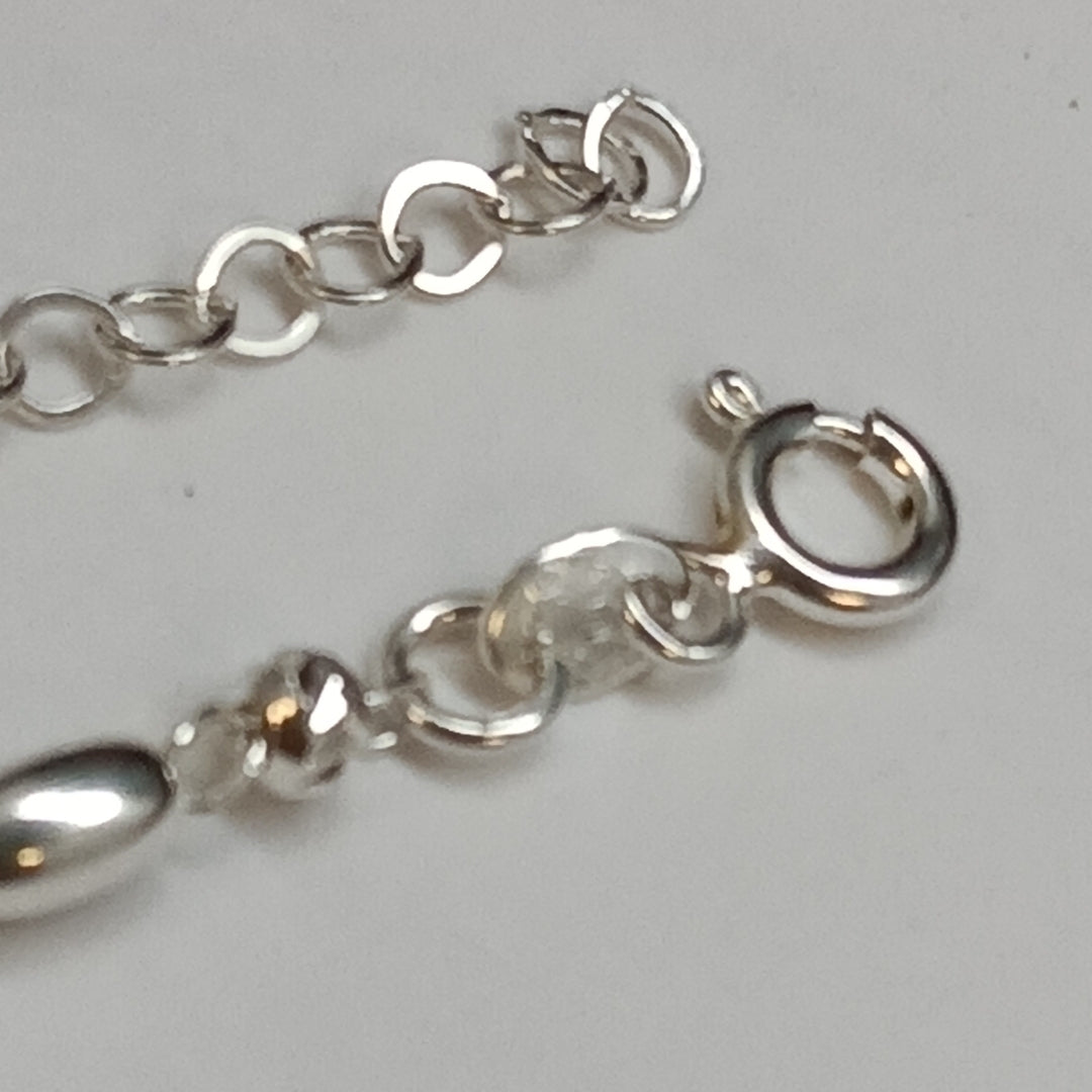 PULSERA TEJIDO INFINITO PLATA .925 18 CM 2.4 GR (NUEVO)
