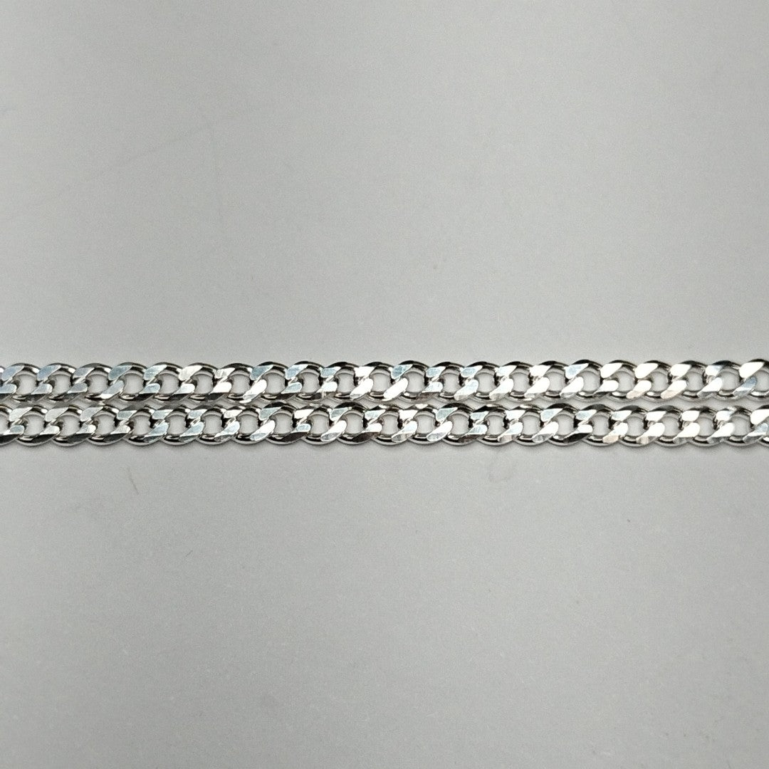 CADENA TEJIDO BARBADO PLATA .925 55 CM 5.4 GR (NUEVO)