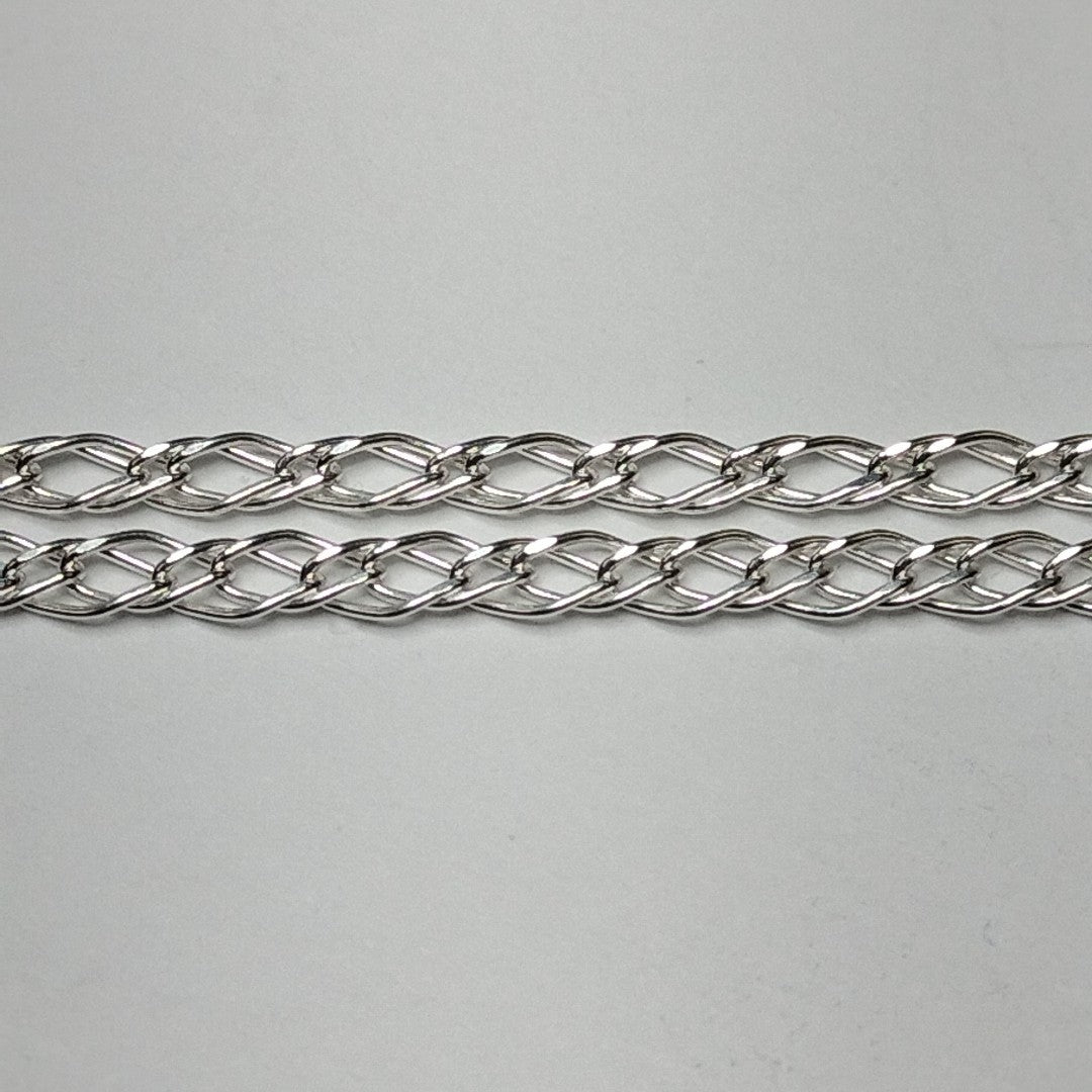 CADENA TEJIDO ESLABONES PLATA .925 50 CM 3.5 GR (NUEVO)