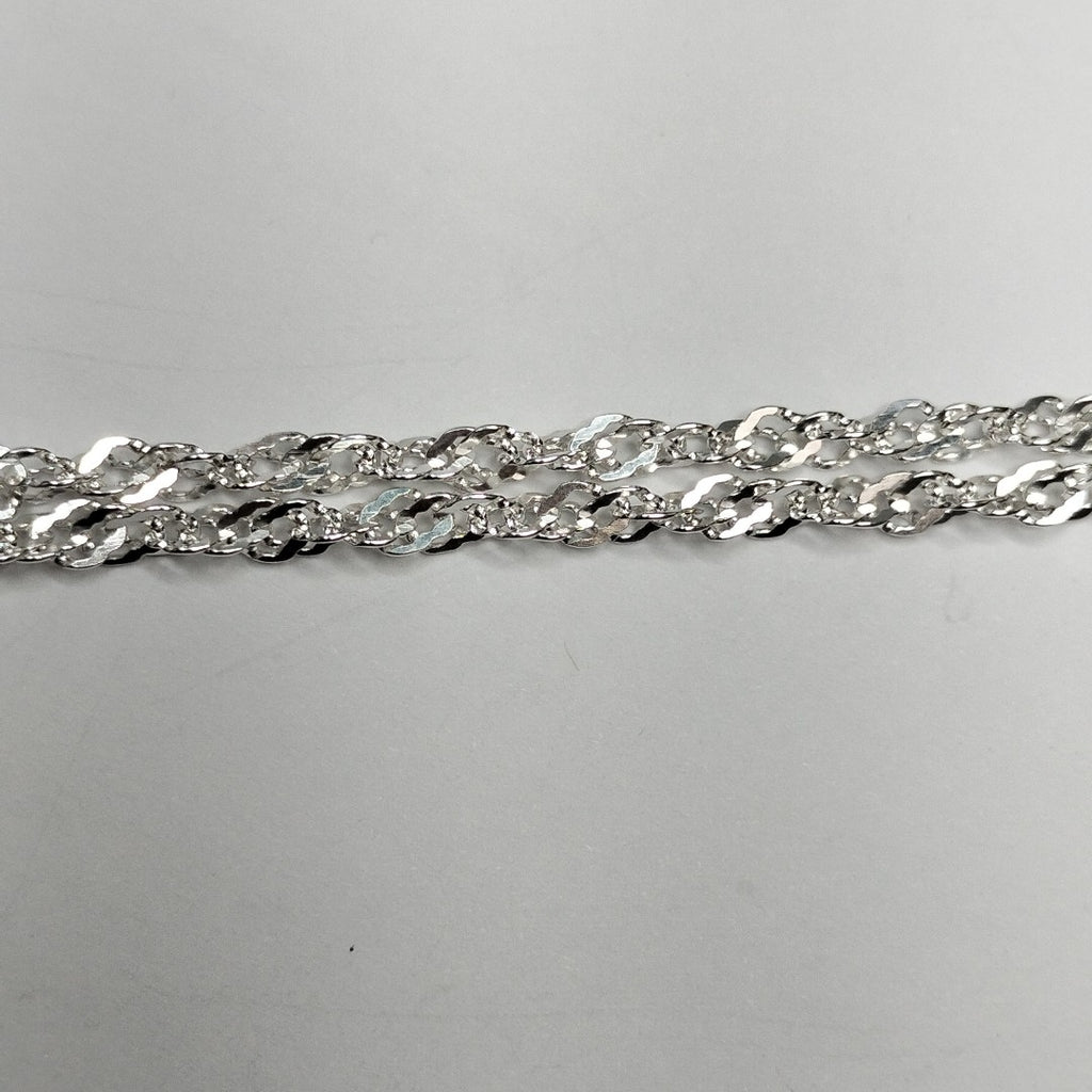 CADENA TEJIDO MEDIO TORZAL PLATA .925 55 CM 5.6 GR (NUEVO)
