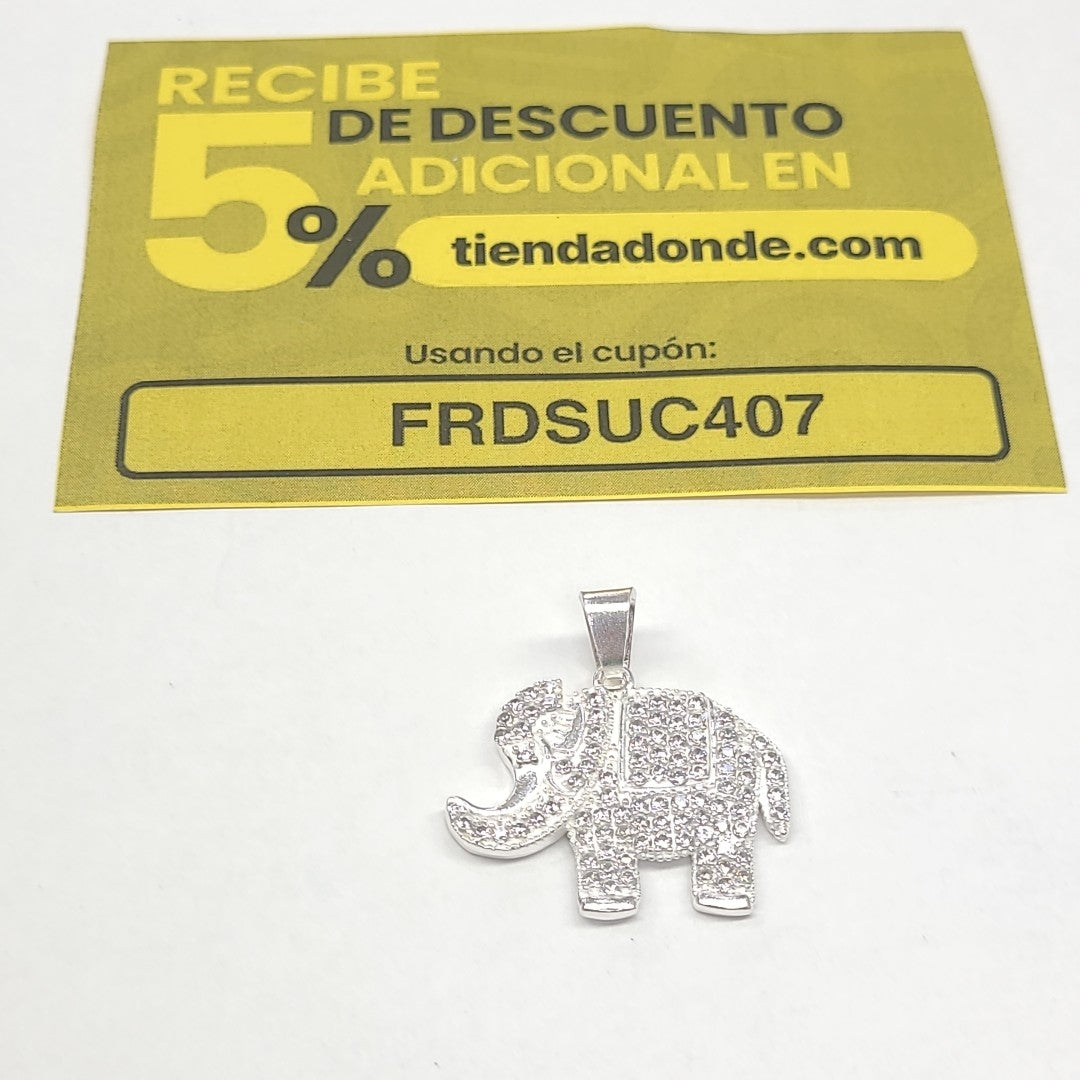 DIJE ELEFANTE C/CIRCONIAS PLATA .925 5.5 GR (NUEVO)